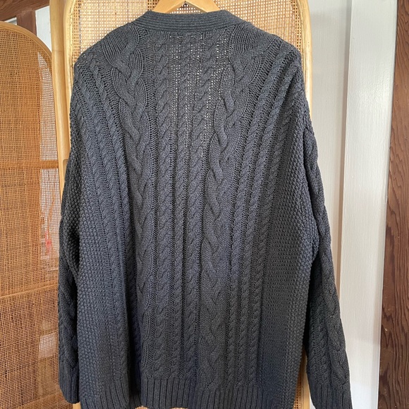 Quince Charcoal Cable Knit Cardigan - Picture 5 of 5